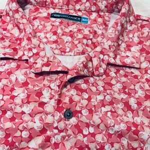 Roundtree & Yorke RedFloral Button Down Shirt